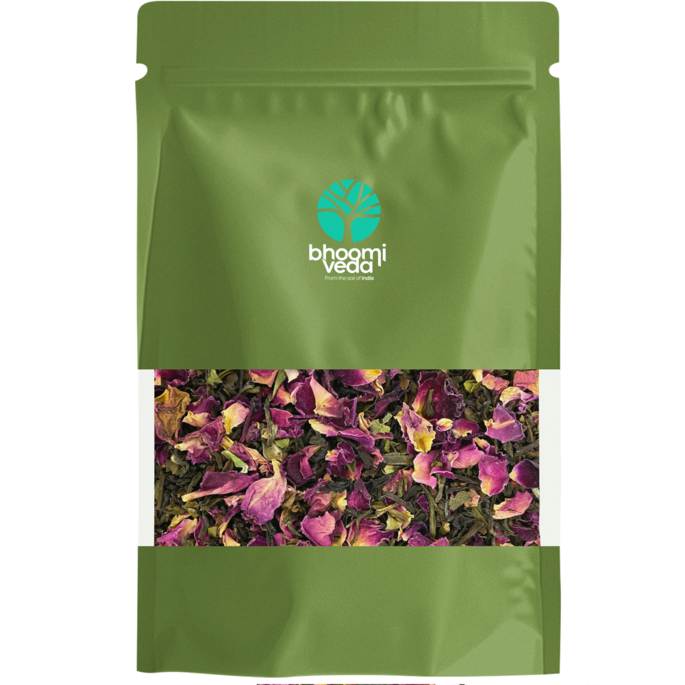 Bhoomi Veda © Rose Green Tea 50gm Pouch